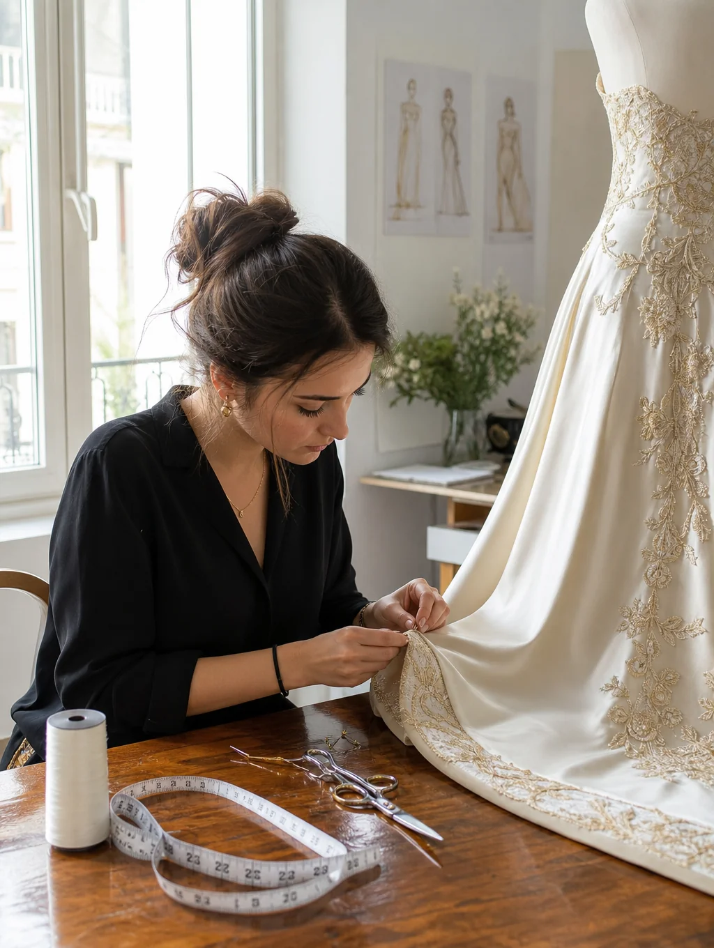 A designer working in a creative studio space