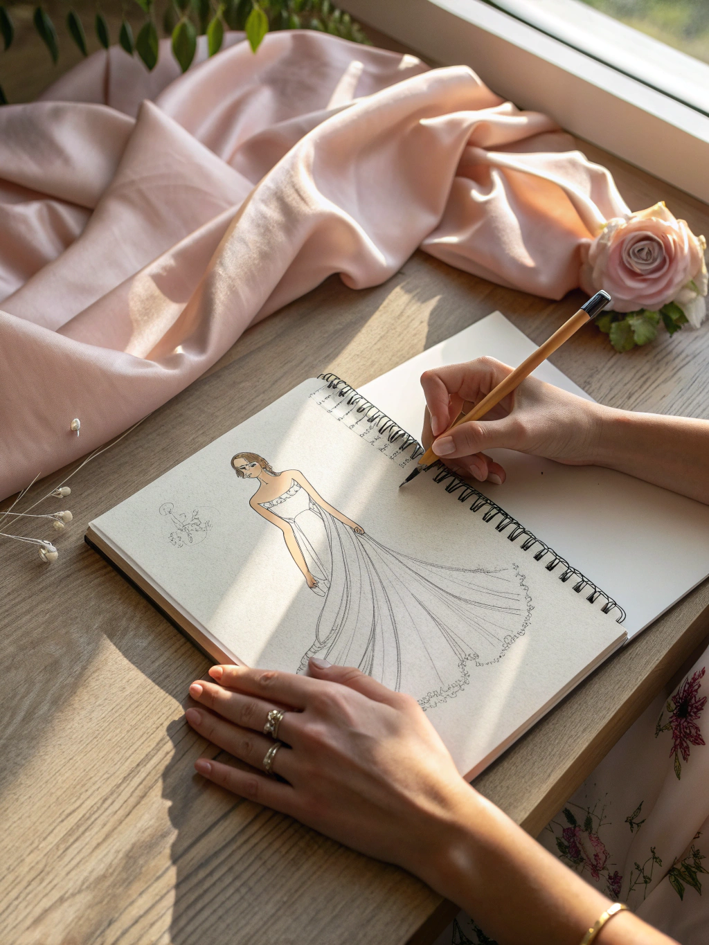 A designer's sketch of a new collection