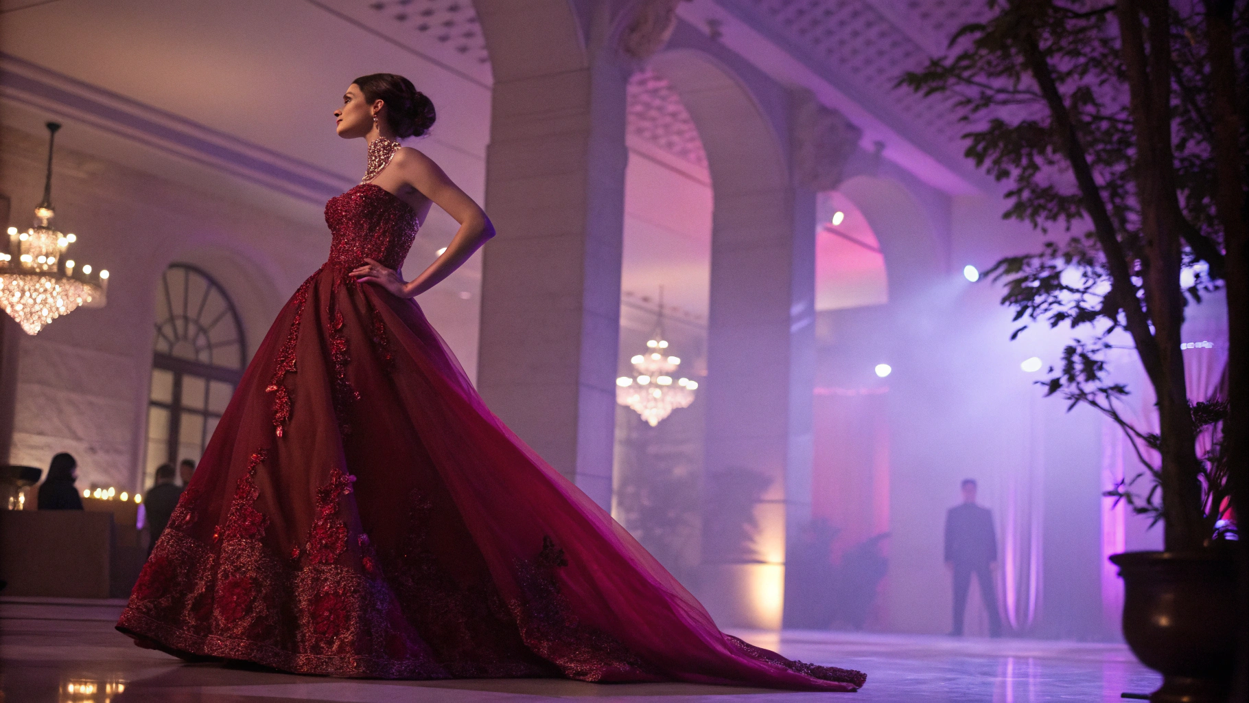 The dramatic finale of a virtual fashion show